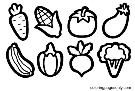 Ir A Buscar Fregar Llegada Vegetable Coloring Pages Imperio Perforaci N