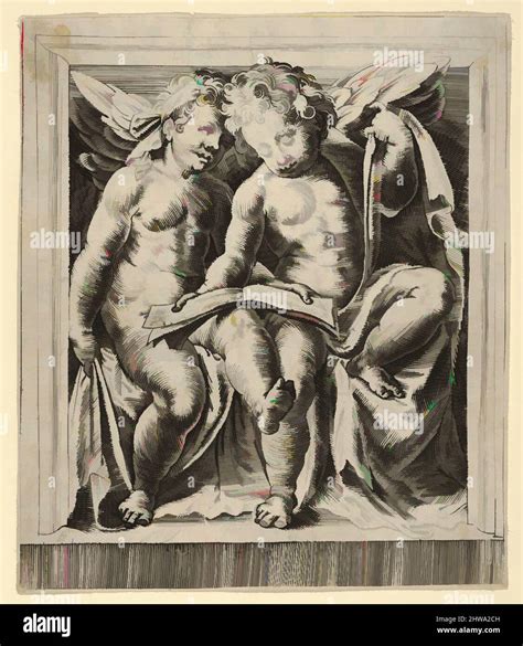 Art Inspired By Drawings And Prints Print Two Seated Angels Facing