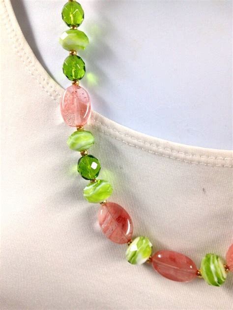 Items similar to Quartz jewelry Cherry Quartz necklace Quartz jewelry ...