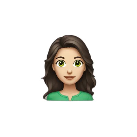 Woman Dark Brown Hair Dark Green Eyes Red Lips Geisha Ai Emoji Generator