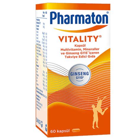 Pharmaton Vitality Takviye Edici Gıda 60 Kapsül