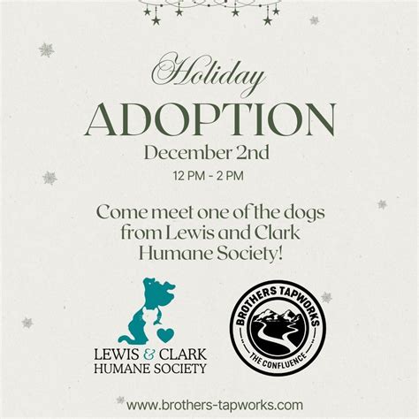 Holiday Adoption Information with Lewis and Clark Humane Society ...