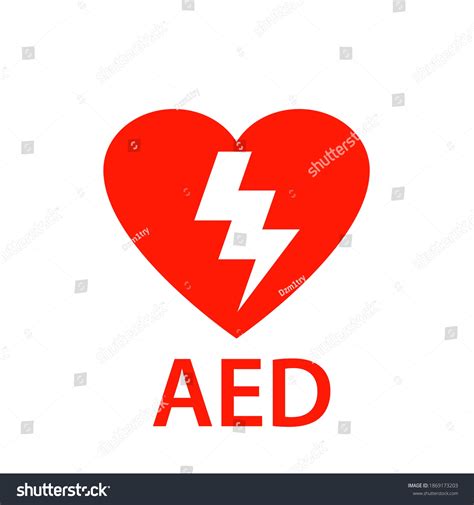 Aed Heart Sign Clipart Image Isolated Stock Vector (Royalty Free) 1869173203 | Shutterstock