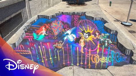 World Of Color Chalk Art Disney Disney Video