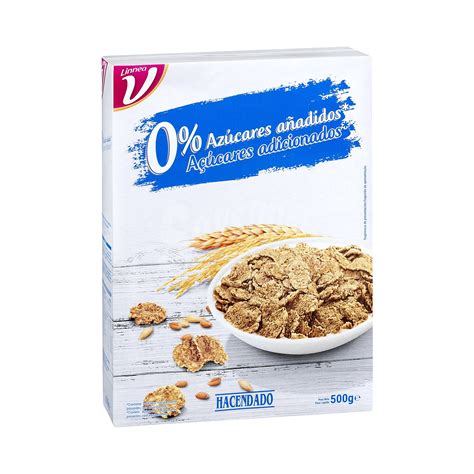 Hacendado Cereal Copos Arroz Trigo Integral Azucares A Adidos Caja