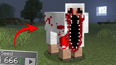 I FOUND SCARY BLOODY SHEEP IN MINECRAFT MINECRAFT HORROR SEED 666