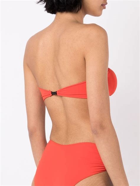 Clube Bossa Christen Strapless Bikini Top Orange FARFETCH