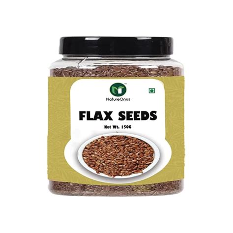 NatureOnus Premium Raw Flax Seeds 350gms | Non-GMO Alsi Seeds | Rich in ...