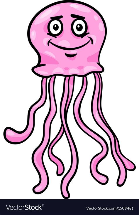 Cartoon Jellyfish Clipart Black