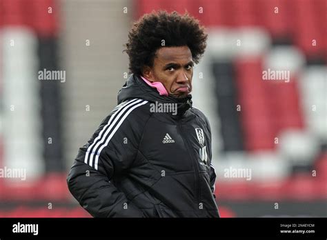 Willian 20 Of Fulham During The Emirates Fa Cup Fourth Round Replay Match Sunderland Vs Fulham