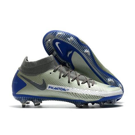 Crampon Nouvel Nike Phantom Gt Elite Df Fg Argent Bleu