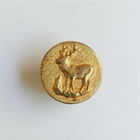 Bouton Ancien Chasse V Nerie Cerf Mm Sporting Button Eur