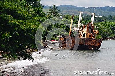 Shipwreck - Solomon Islands Royalty Free Stock Photos - Image: 30386948