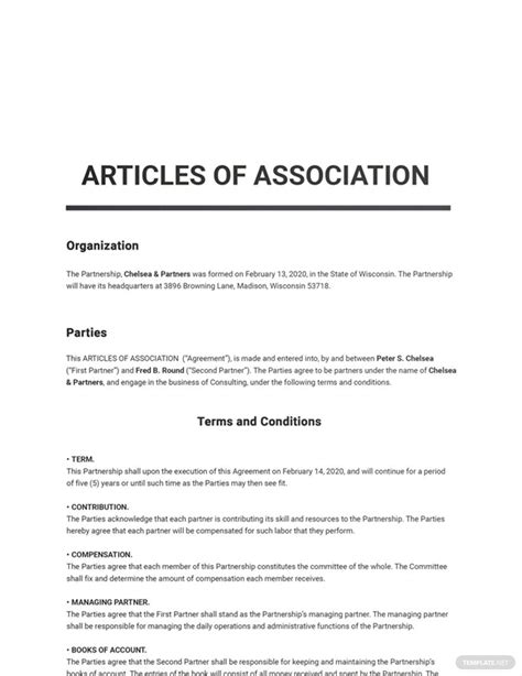 Articles Of Association Artofit