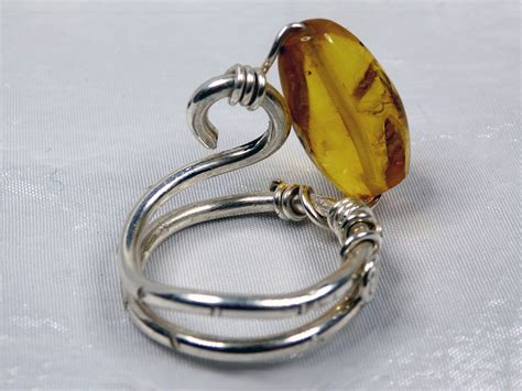 Bague Ambre Naturel Argent Massif 925 Vanessa Indigual Créatrice