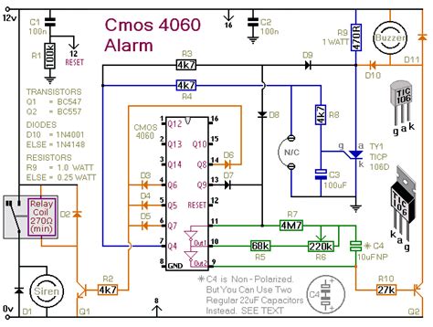 Scr Alarm Circuit Schematic Diagram