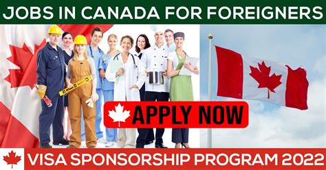 Jobs In Canada For Foreigners With Visa Sponsorship Program The