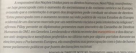 Leia O Seguinte Texto Para Resolver As Atividades A Por Que O Avan O Da