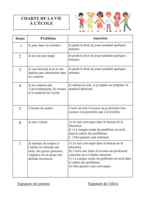 Charte De La Vie L Cole Site De L Cole Mouchotte Calais