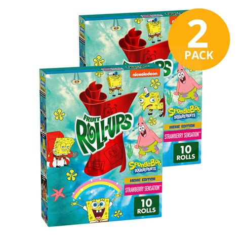 Fruit Roll Ups Strawberry Sensation 20 Rolls Pack De 2 X 10 Superunico El Supermercado