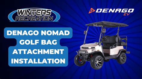 Denago EV Nomad Nomad XL Golf Bag Attachment Installation YouTube