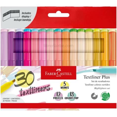 Resaltadores Faber Castell Textliner Plus Caja De Colores Neones