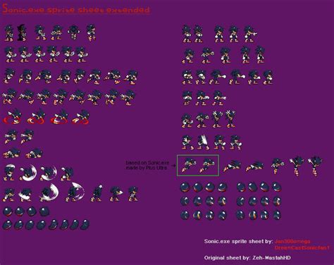 Sonicexe Sprite Sheet Extended 375 By Jan300omega On Deviantart