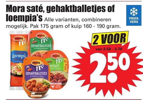 Mora Sate Gehaktballetjes Of Loempia S Aanbieding Bij Dirk