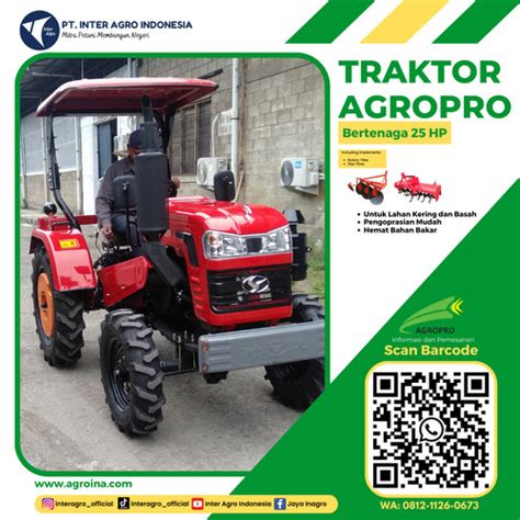 Jual TRAKTOR RODA EMPAT MESIN 25 HP SATU SILINDER MENGOLAH PERTANIAN