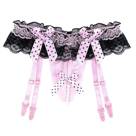 Women Lace Garters G String Crotchless Panties Brief Underwear Lingerie