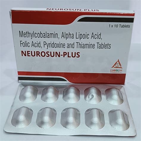 NEUROSUN PLUS Methylcobalamin Alpha Lipoic Acid Folic Acid Pyridoxine