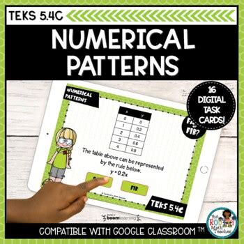 Numerical Patterns And Rules Boom Cards By The Routty Math Teacher