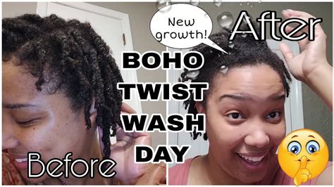 Boho Twist Wash Day My Secret To Extremely Fast Natural Hair 4c Growth Washday Youtube