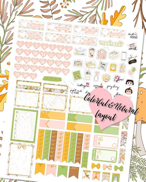 FOX PLANNER STICKERS fall Printable Planner stickers Owl | Etsy