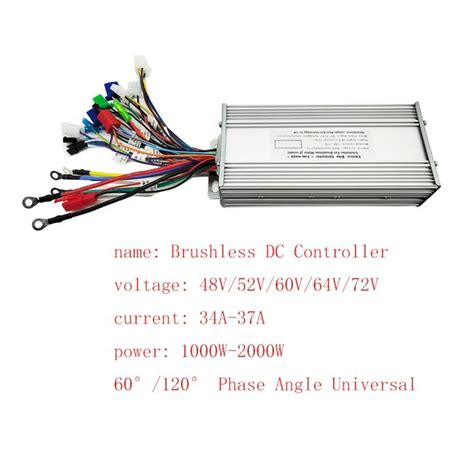 48 V 60v 64v 72v 1000w 2000w Universal Brushless Controller 15 Tube For