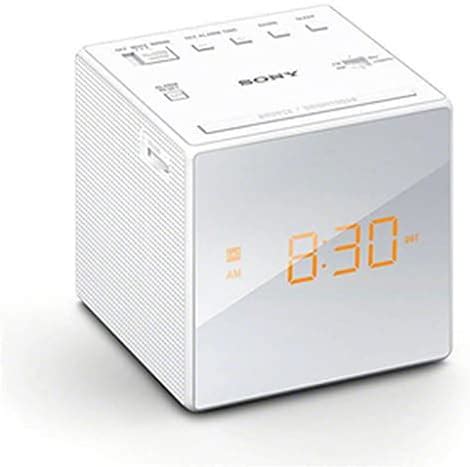 Sony ICF C115 Cube Design Clock Radio Silver Amazon Co Uk