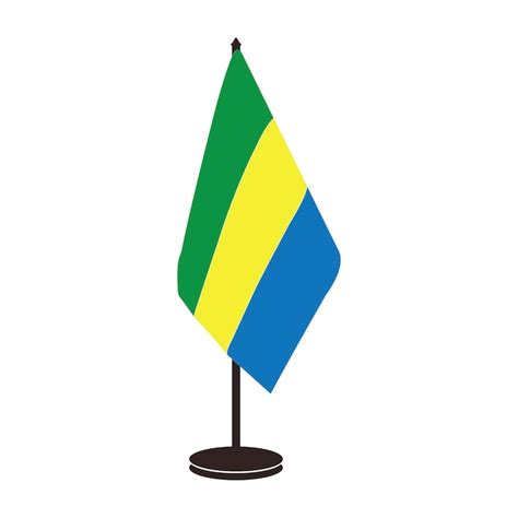 Ícone da bandeira do gabão Vetor Premium