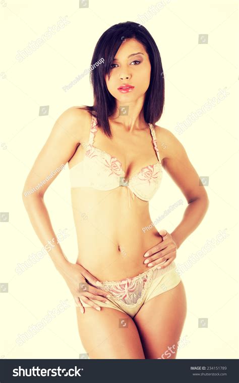 Sexy Lady Lingerie Isolated On White Foto Stok Shutterstock