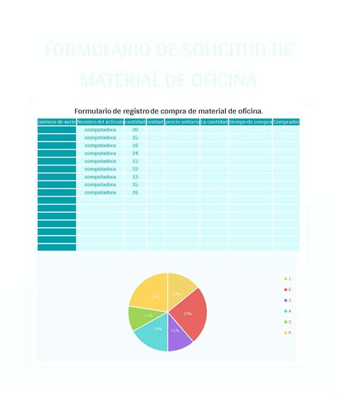 Plantillas Formulario De Solicitud De Material Para Excel Gratis Y