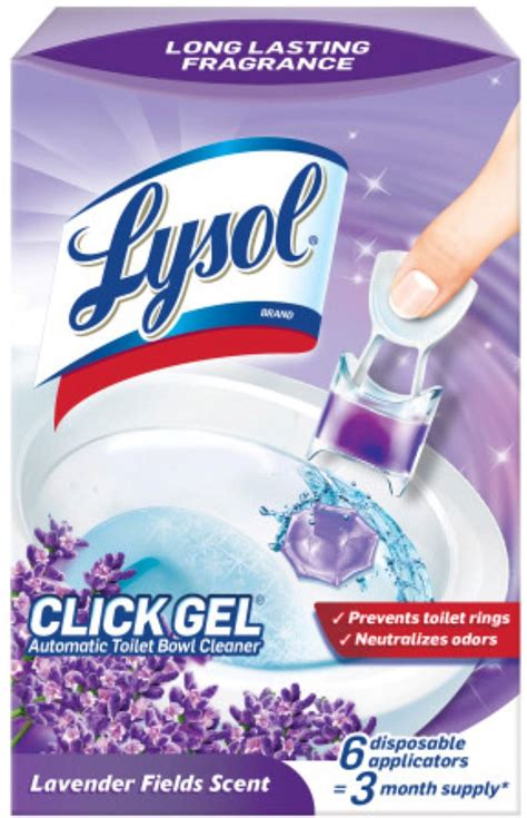 Lysol Power Bathroom Freshener Hygienic Click Gel Automatic Toilet Bowl Cleaner Lavender Scent