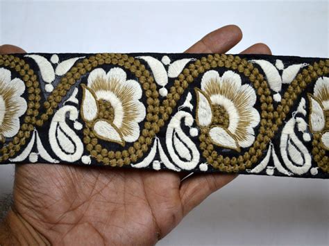 Buy Embroided Border Embroidery Lace And Fabric Harshita Crafts