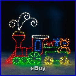 Outdoor Lighted 6′ Christmas Locomotive LED Pre Lit Animated Train Yard ...