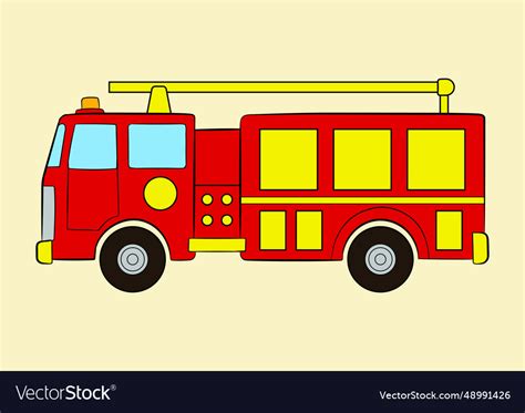 Cartoon Image Of Fire Brigade Royalty Free Vector Image