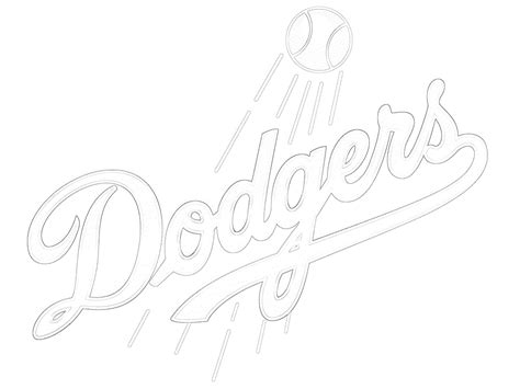 Los Angeles Dodgers Coloring Pages Printable Pdf