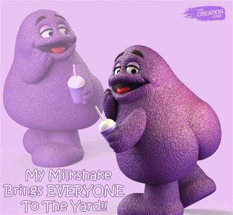 Grimace McDonald's Mcd my milkshake brings everyone to the yard in 2023 ...