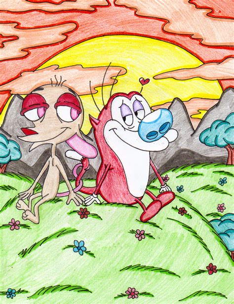 Ren And Stimpy Sunset Romance By Skunkynoid On Deviantart