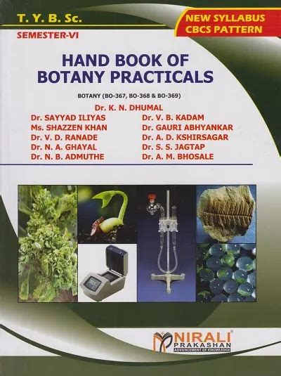 Nirali Prakashan Hand Book Of Botany Practicals Botany Bo 367 Bo 368