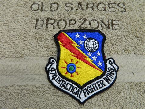 USAF Patch 474th Tactical Fighter Wing Color Old Sarge S Drop Zone