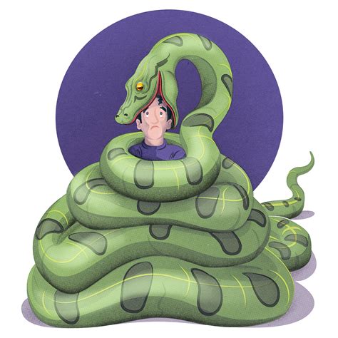 Swallowed alive — Dan Bright Studio — Freelance Illustrator, Bristol, UK