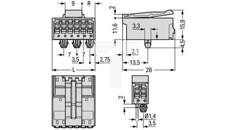 Wtyk PicoMAX Raster 3 5mm 8 Biegunoweunowy Ze Stopkami Zatrzaskowymi